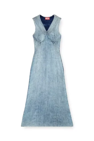 m-milong Φόρεμα midi από νήματα denim με γυαλιστερό εφέ