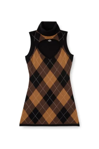 m-romko-dress Φόρεμα από μαλλί με μοτίβο argyle