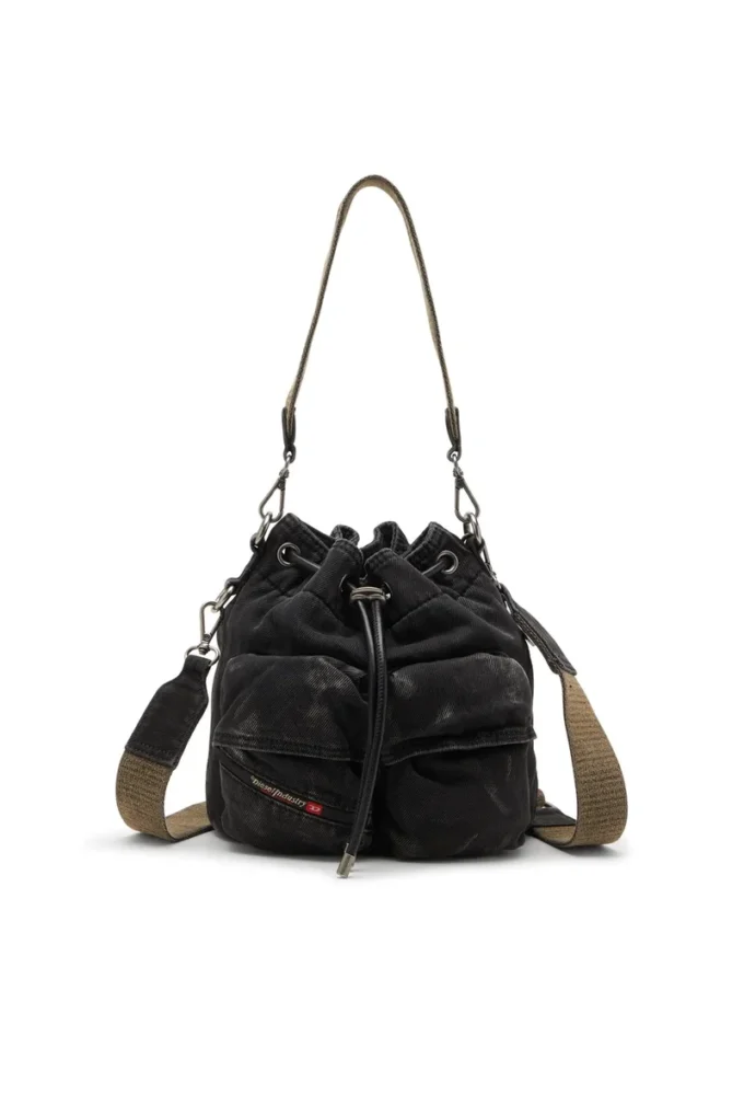 multi-pkts bucket x Τσάντα Multi-Pkts-Multipocket bucket από πλυμένο τζιν