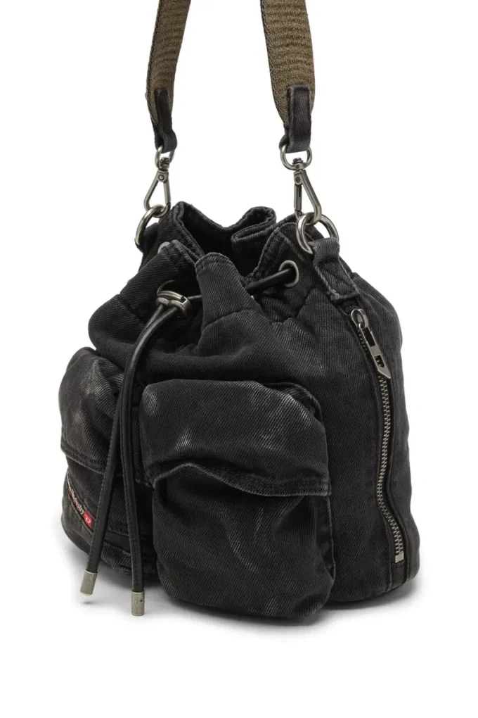 multi-pkts bucket x Τσάντα Multi-Pkts-Multipocket bucket από πλυμένο τζιν