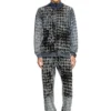 p-labis Ελαστικό παντελόνι σε μοτίβο devoré houndstooth p-labis Ελαστικό παντελόνι σε μοτίβο devoré houndstooth