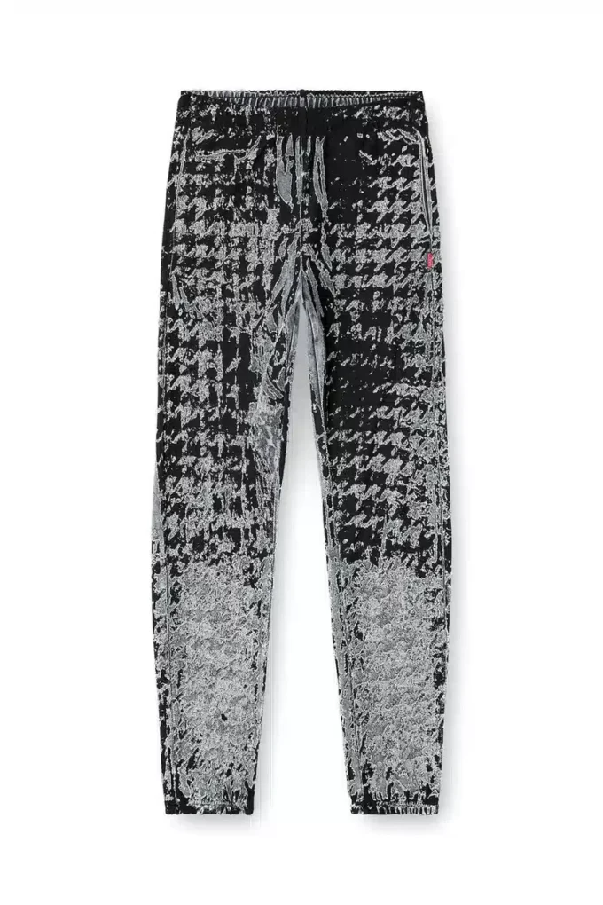 p-labis Ελαστικό παντελόνι σε μοτίβο devoré houndstooth p-labis Ελαστικό παντελόνι σε μοτίβο devoré houndstooth