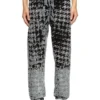 p-labis Ελαστικό παντελόνι σε μοτίβο devoré houndstooth p-labis Ελαστικό παντελόνι σε μοτίβο devoré houndstooth