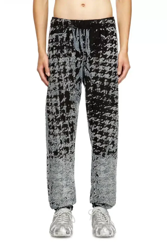 p-labis Ελαστικό παντελόνι σε μοτίβο devoré houndstooth p-labis Ελαστικό παντελόνι σε μοτίβο devoré houndstooth