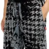 p-labis Ελαστικό παντελόνι σε μοτίβο devoré houndstooth p-labis Ελαστικό παντελόνι σε μοτίβο devoré houndstooth