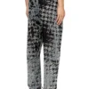 p-labis Ελαστικό παντελόνι σε μοτίβο devoré houndstooth p-labis Ελαστικό παντελόνι σε μοτίβο devoré houndstooth