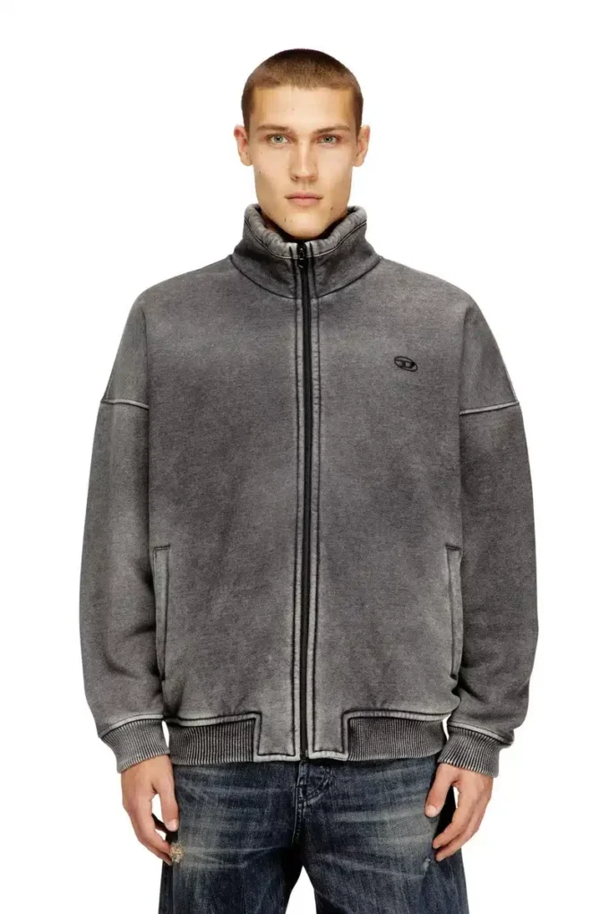 s-batel-v1 Μπουφάν με φόδρα Teddy και φερμουάρ με εφέ denim s-batel-v1 Μπουφάν με φόδρα Teddy και φερμουάρ με εφέ denim