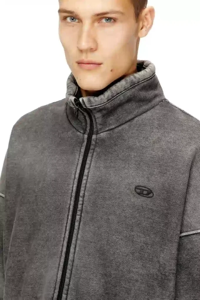 s-batel-v1 Μπουφάν με φόδρα Teddy και φερμουάρ με εφέ denim s-batel-v1 Μπουφάν με φόδρα Teddy και φερμουάρ με εφέ denim