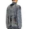 s-corr Devoré φούτερ με φερμουάρ και μοτίβο houndstooth s-corr Devoré φούτερ με φερμουάρ και μοτίβο houndstooth