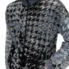 s-corr Devoré φούτερ με φερμουάρ και μοτίβο houndstooth s-corr Devoré φούτερ με φερμουάρ και μοτίβο houndstooth