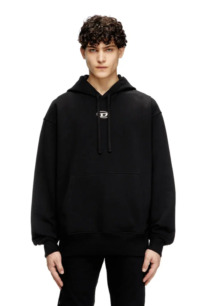 s-macs-hood-od Φούτερ με κουκούλα oversized με μεταλλικό λογότυπο