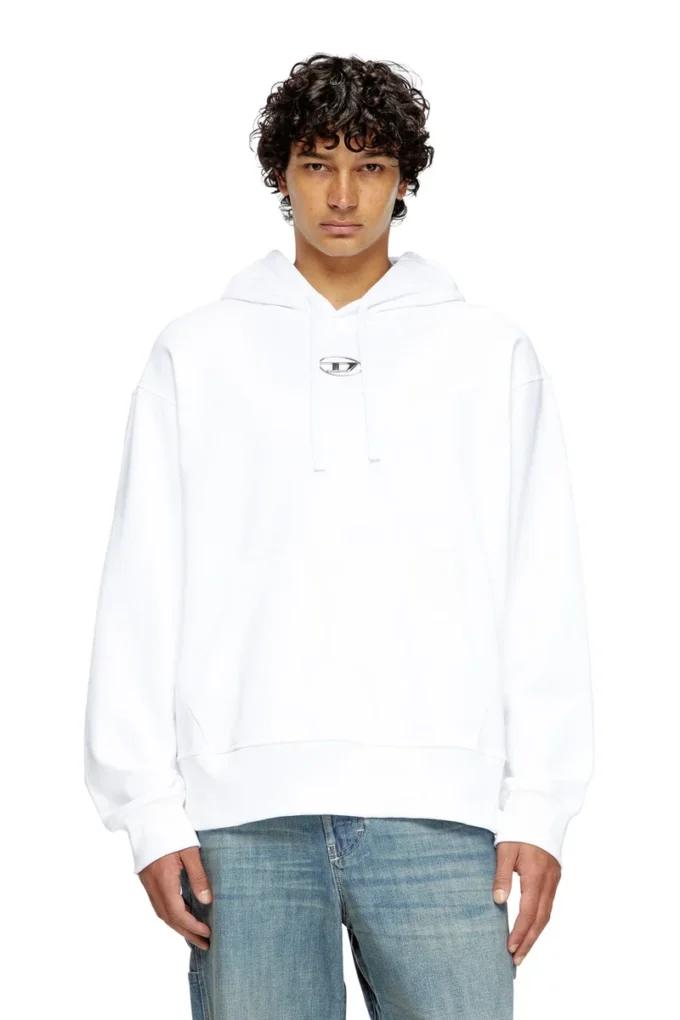 s-macs-hood-od Φούτερ με κουκούλα oversized με μεταλλικό λογότυπο