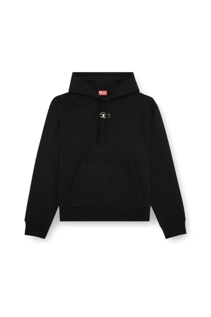 s-macs-hood-od Φούτερ με κουκούλα oversized με μεταλλικό λογότυπο