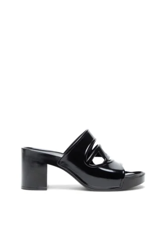 sa-bonnie Sa-Bonnie-Heeled καουτσούκ σαγιονάρες με λογότυπο cut-out