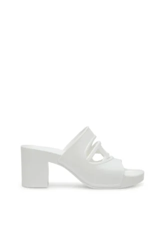 sa-bonnie Sa-Bonnie-Heeled καουτσούκ σαγιονάρες με λογότυπο cut-out