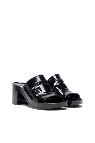 sa-bonnie Sa-Bonnie-Heeled καουτσούκ σαγιονάρες με λογότυπο cut-out