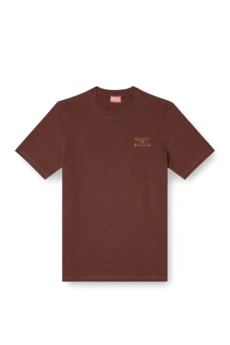 t-adjust-v5 Κανονικό βαμβακερό T-shirt με ανάγλυφη εκτύπωση