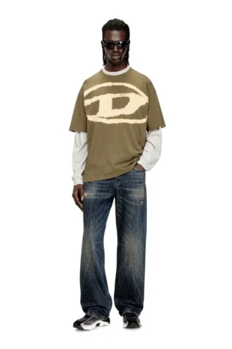 t-boxt-bleach T-shirt με λευκασμένο λογότυπο Oval D