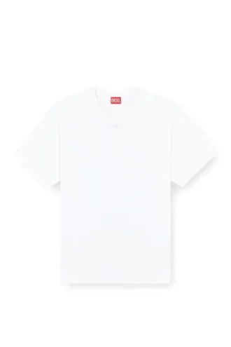 t-boxt-dco Φαρδύ βαμβακερό T-shirt με κεντημένο οβάλ D