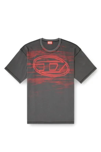 t-boxt-t5 Βαμβακερό T-shirt με οβάλ εκτύπωση D