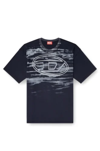 t-boxt-t5 Βαμβακερό T-shirt με οβάλ εκτύπωση D