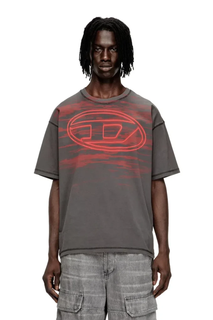 t-boxt-t5 Βαμβακερό T-shirt με οβάλ εκτύπωση D t-boxt-t5 Βαμβακερό T-shirt με οβάλ εκτύπωση D