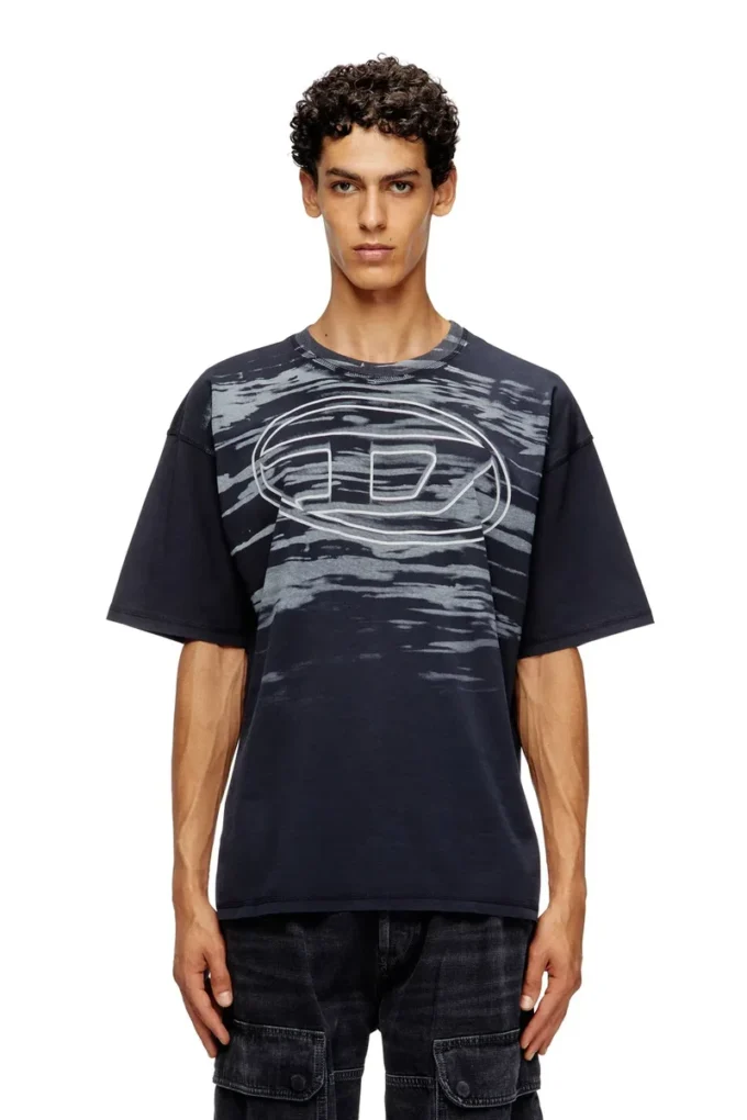 t-boxt-t5 Βαμβακερό T-shirt με οβάλ εκτύπωση D t-boxt-t5 Βαμβακερό T-shirt με οβάλ εκτύπωση D