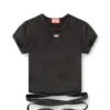 t-bunny-tail-r1 T-shirt με δέσιμο και εμφάνιση denim