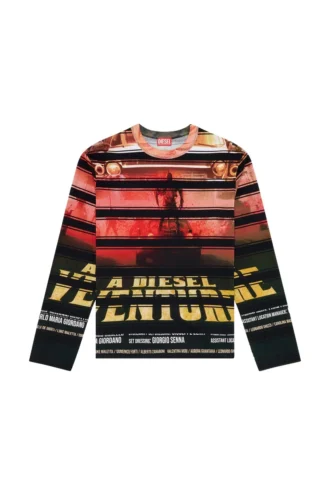 t-craneup-ls T-shirt με ριγέ τυπωμένο σχέδιο