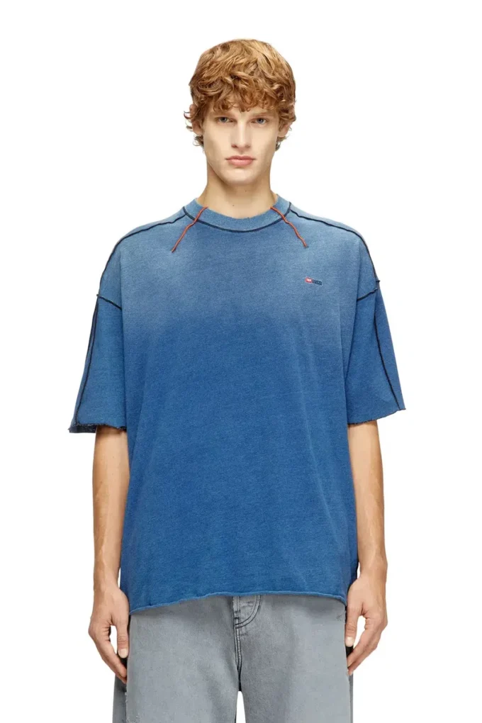 t-craoxt Βαμβακερό T-shirt με αντίθεση στις ραφές t-craoxt Βαμβακερό T-shirt με αντίθεση στις ραφές
