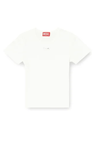 t-ele-long-od Στενό T-shirt με ραβδώσεις και μεταλλικό Oval D