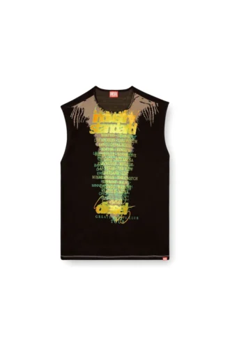 t-isak-a Αμάνικο T-shirt με τυπωμένους στίχους
