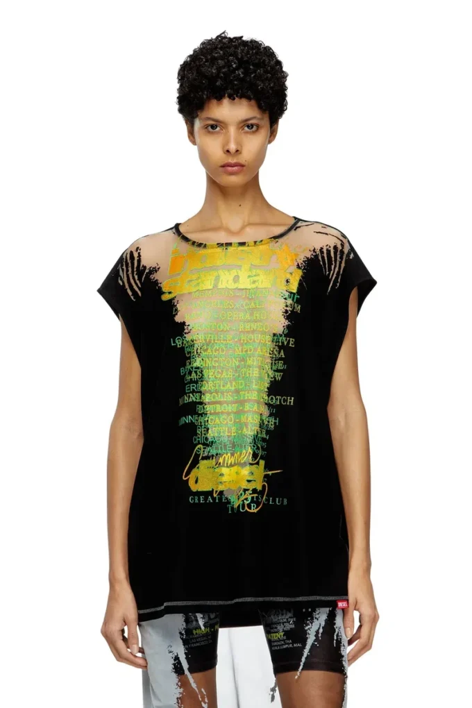 t-isak-a Αμάνικο T-shirt με τυπωμένους στίχους