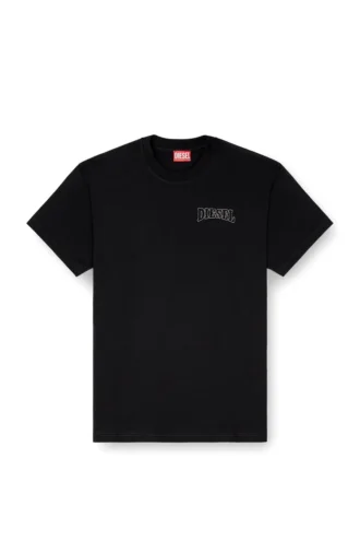 t-norm-v16 Κανονικό βαμβακερό T-shirt με κεντημένο λογότυπο Diesel
