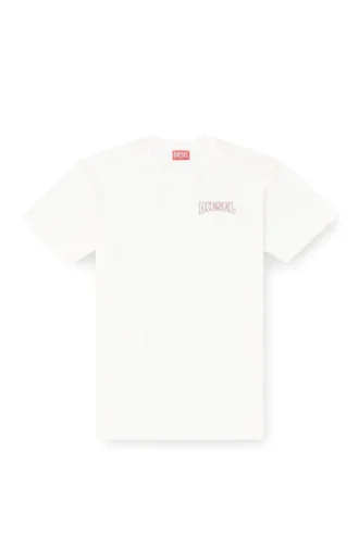 t-norm-v16 Κανονικό βαμβακερό T-shirt με κεντημένο λογότυπο Diesel