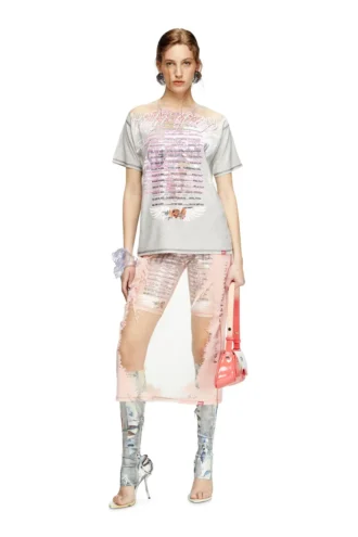 t-normac T-shirt με στρογγυλό λαιμό και τυπωμένο στίχο