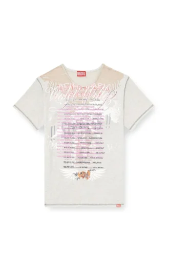 t-normac T-shirt με στρογγυλό λαιμό και τυπωμένο στίχο