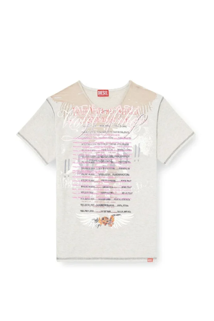 t-normac T-shirt με στρογγυλό λαιμό και τυπωμένο στίχο