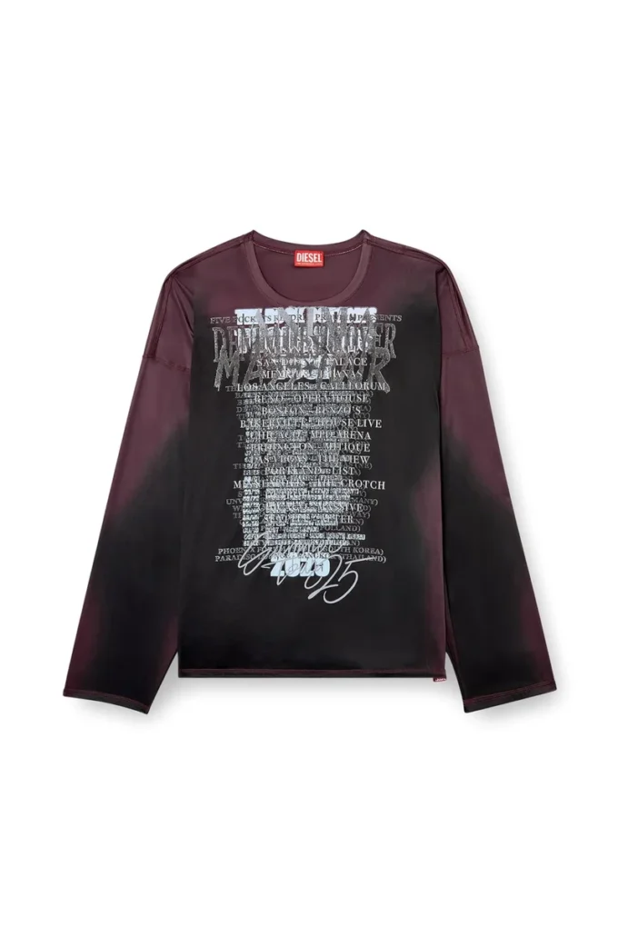t-olavi-aa Μακρυμάνικο T-shirt από τεχνικό τζέρσεϊ με τυπωμένους στίχους