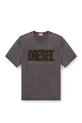 t-rawboxt T-shirt με απλικέ λογότυπο και ακατέργαστο τελείωμα