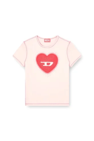 t-uncuties-long-s5 Στενό T-shirt με τύπωμα καρδιάς και καρφιά
