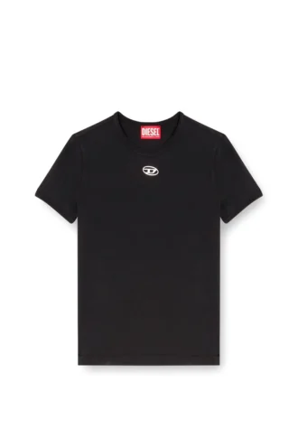 t-uncutieslong-od Στενό T-shirt με μεταλλικό οβάλ D