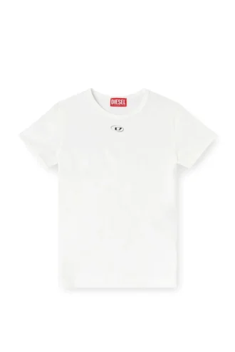 t-uncutieslong-od Στενό T-shirt με μεταλλικό οβάλ D
