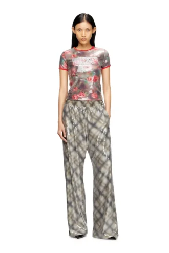 t-unkyel Στενό μπλουζάκι με floral print και πούλιες