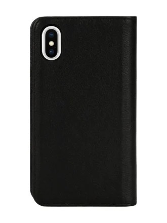 Θήκη diesel 2-σε-1 για iPhone XS & iPhone X Μαύρη δερμάτινη θήκη με τυπωμένο και ανάγλυφο λογότυπο, iPhone XS & X